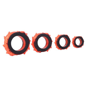 Lot de 4 Cockrings CROKLHU Orange-Noir  de CockzRing