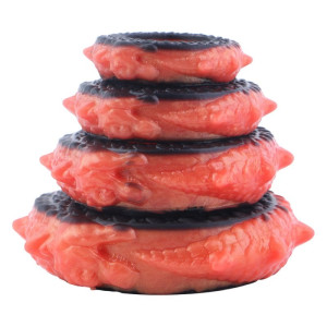 Lot de 4 Cockrings CROKLHU Orange-Noir  de CockzRing