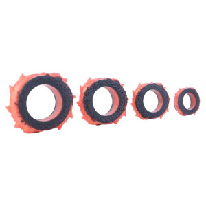 Lot de 4 Cockrings CROKLHU Orange-Noir  de CockzRing