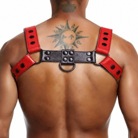 Harnais BULLY JUMP Rouge-Noir de KinkHarness