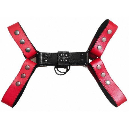Harnais BULLY JUMP Rouge-Noir de KinkHarness