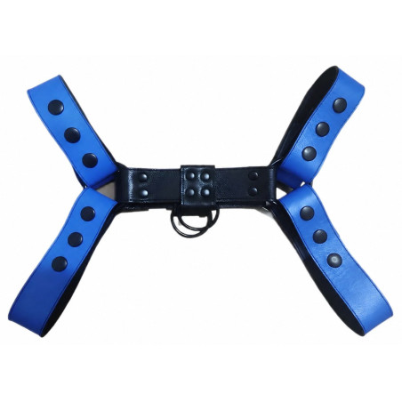 Harnais BULLY JUMP Bleu-Noir de KinkHarness