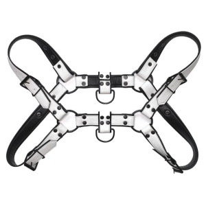 Harnais TROBIS Blanc-Noir de KinkHarness