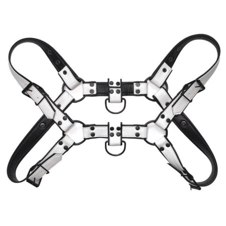 Harnais TROBIS Blanc-Noir de KinkHarness