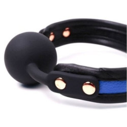 Bâillon boule silicone COLORSBAND GAG Bleu 41mm de LuxuryFantasy