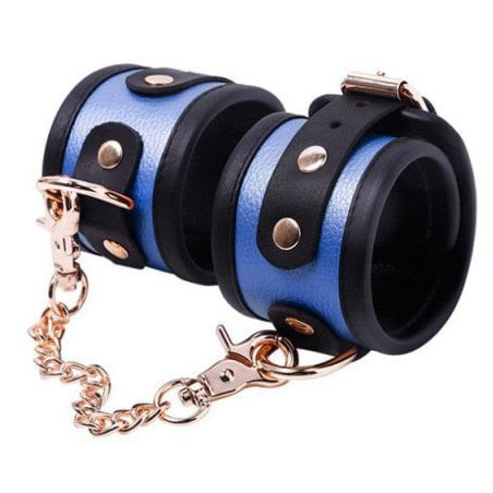 Menottes de poignets COLORSBAND CUFWRIST bleues de LuxuryFantasy