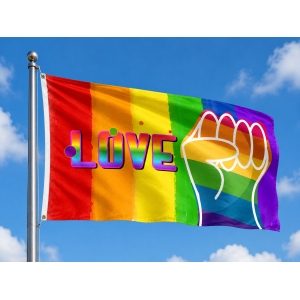 Drapeau Rainbow LOVE 90 x 150cm