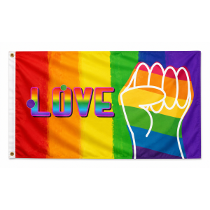 Drapeau Rainbow LOVE 90 x 150cm