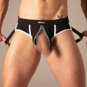 Jockbrief RIB ZIP Noir de Absolu Male