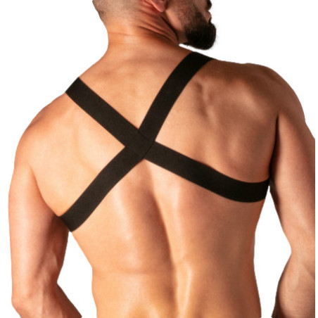Harnais avec cockring CONTOUR RING Noir par Absolu Male