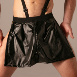 Jupe-Tablier avec Zip MASTER APRON Noir de Absolu Male
