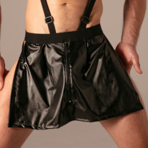 Jupe-Tablier avec Zip MASTER APRON Noir de Absolu Male