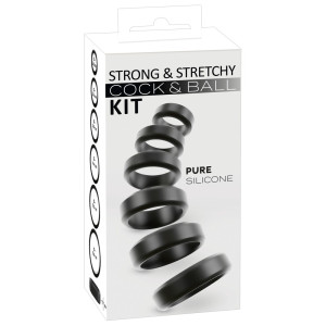 Lot de 6 Cockrings Noirs de You2Toys - Diamètres 26 à 56 mm