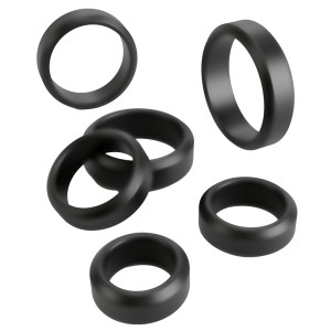 Lot de 6 Cockrings Noirs de You2Toys - Diamètres 26 à 56 mm