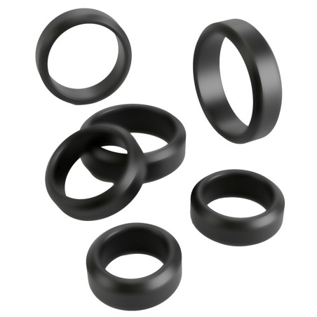 Lot de 6 Cockrings Noirs de You2Toys - Diamètres 26 à 56 mm