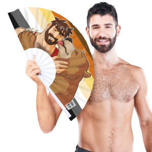 Éventail Géant BEAR KISS 64cm