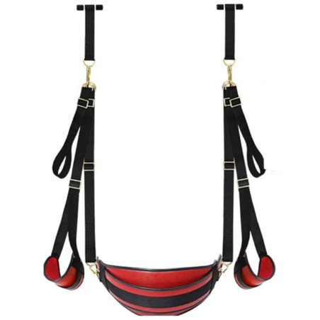 Balançoire Sm pour porte SWING DOOR  Noir-Rouge de BDSMaster