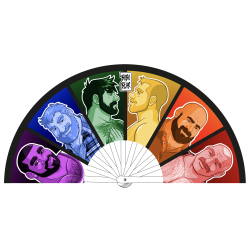 Éventail Géant PRIDE PALETTE 64cm par Bobo Bear 2