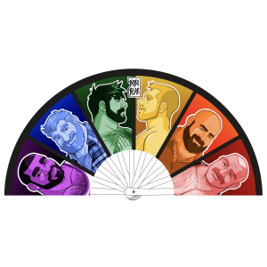 Éventail Géant PRIDE PALETTE 64cm par Bobo Bear