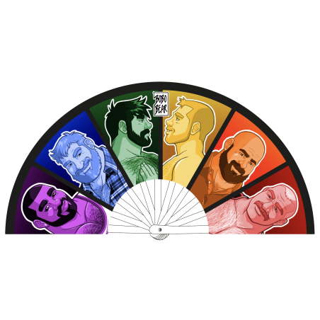 Éventail Géant PRIDE PALETTE 64cm par Bobo Bear