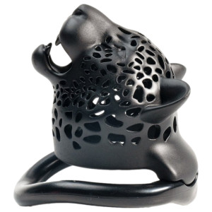 Cage de chasteté LEOPARD Noire 7 x 3.3 cm de CockLock