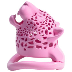 Cage de chasteté LEOPARD Rose 7 x 3.3 cm de CockLock 2