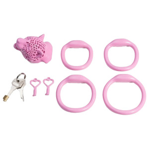 Cage de chasteté LEOPARD Rose 7 x 3.3 cm de CockLock