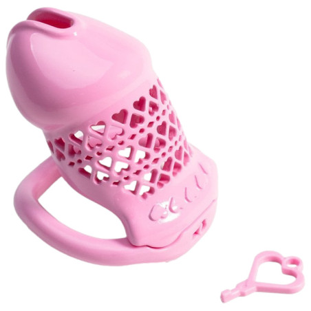 Cage de chasteté FIVHEART Rose 8  x 3.2 cm de CockLock