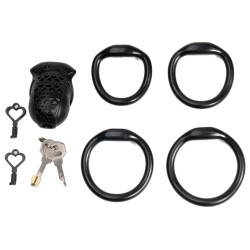 Cage de chasteté MISS HEART 6.5 x 3.1 cm Noire de CockLock 2
