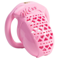 Cage de chasteté MISS HEART 6.5 x 3.1 cm Rose de CockLock