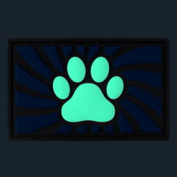 Tag PAW Bleu avec Patte de chien 2