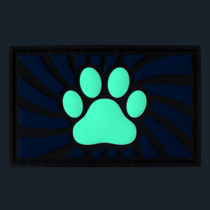 Tag PAW Bleu avec Patte de chien