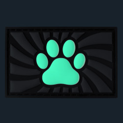 Tag PAW Gris avec Patte de chien Puppy 2