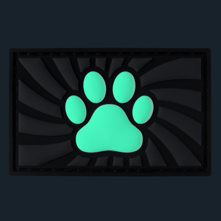 Tag PAW Gris avec Patte de chien Puppy