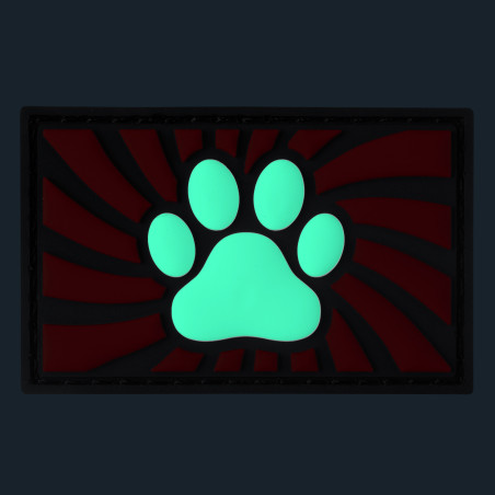 Tag PAW Rouge avec Patte de chien