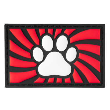 Tag PAW Rouge avec Patte de chien