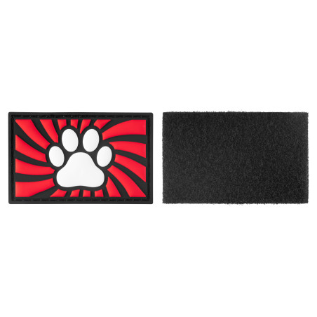Tag PAW Rouge avec Patte de chien