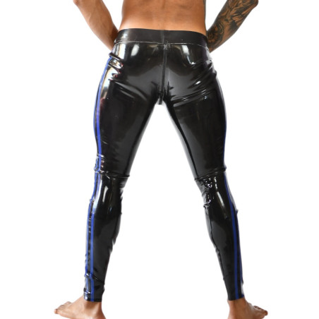 Pantalon en latex avec Zip XRUB Noir-Bleu