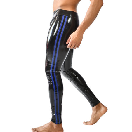 Pantalon en latex avec Zip XRUB Noir-Bleu