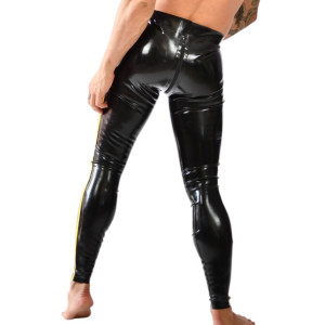 Pantalon en latex avec Zip XRUB Noir-Jaune