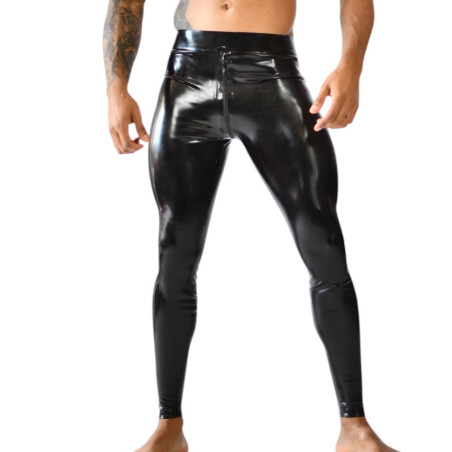 Pantalon en latex avec Zip XRUB Noir-Blanc