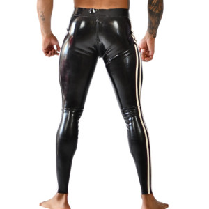 Pantalon en latex avec Zip XRUB Noir-Blanc