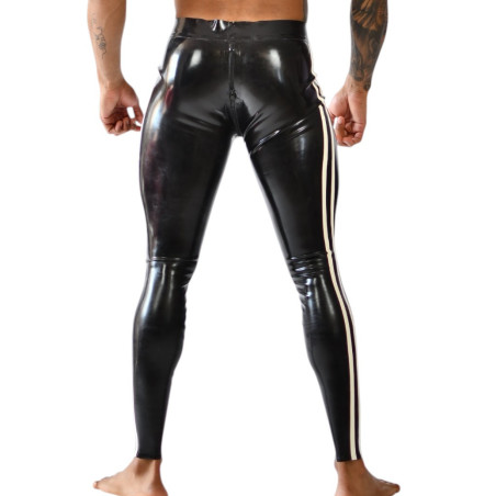 Pantalon en latex avec Zip XRUB Noir-Blanc