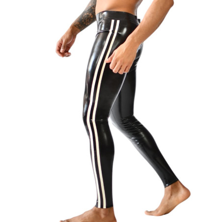 Pantalon en latex avec Zip XRUB Noir-Blanc