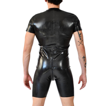 Combi-short en latex avec zip intégral XRUB Noir