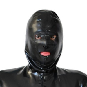 Cagoule en latex XRUB avec Zip Noire