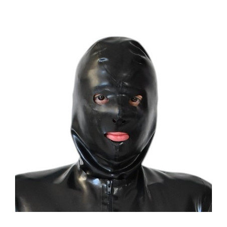 Cagoule en latex XRUB avec Zip Noire