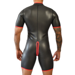 Combi-short de XRUB Néoprène avec Zip Noir-Rouge 2