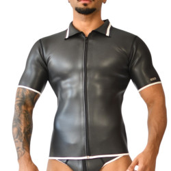 Polo avec zip XRUB Néoprène Noir et blanc