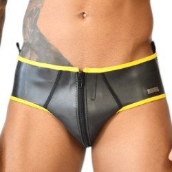 Slip en néoprène avec zip intégral XRUB Noir-Jaune